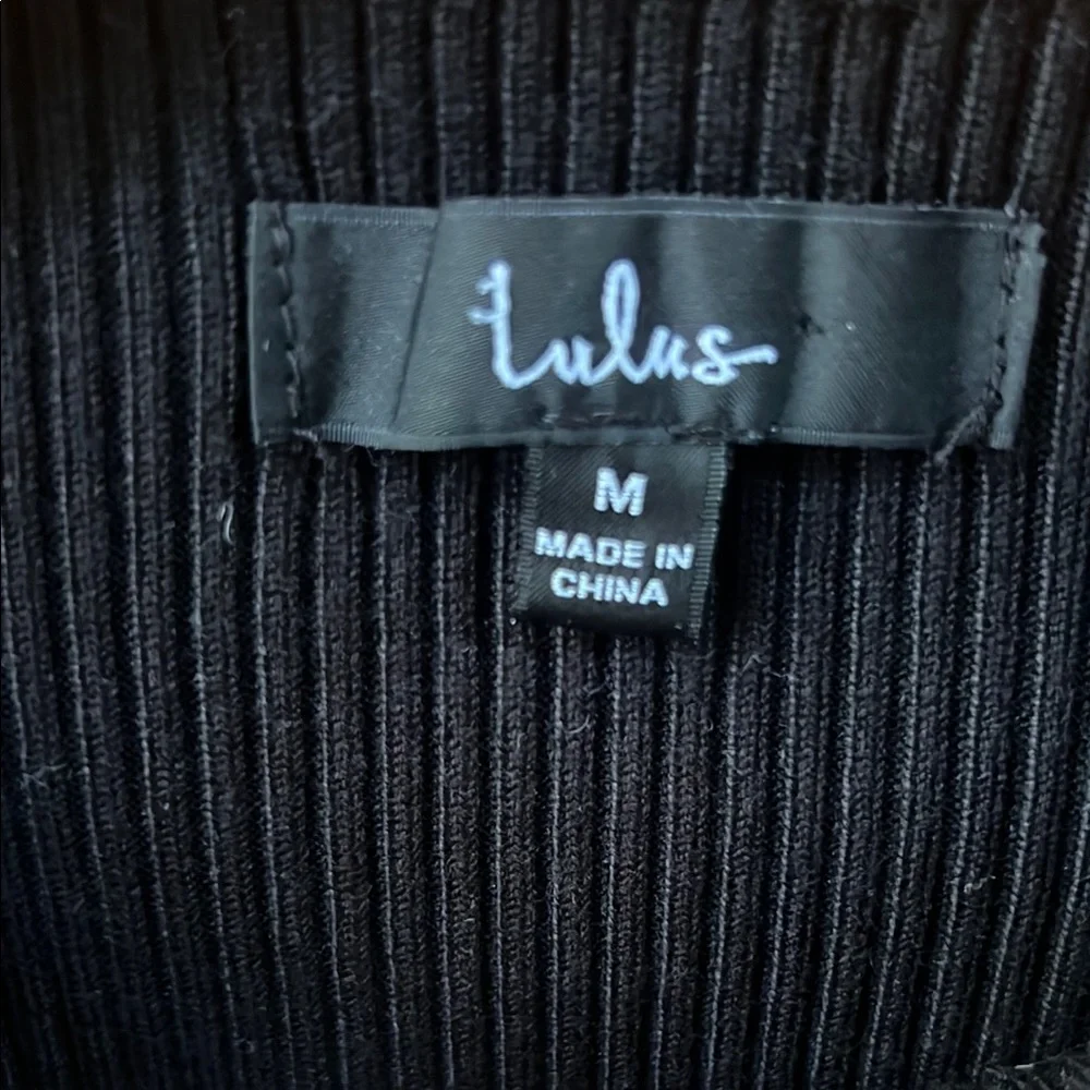 Lulu's Black and Red Crewneck Sweater Dress - Picture 2 of 3